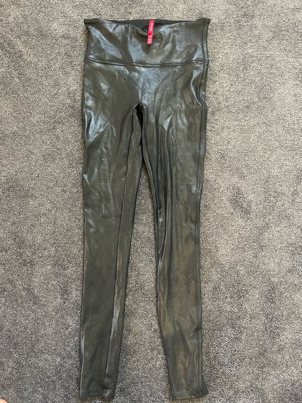SPANX Black Faux Leather Leggings